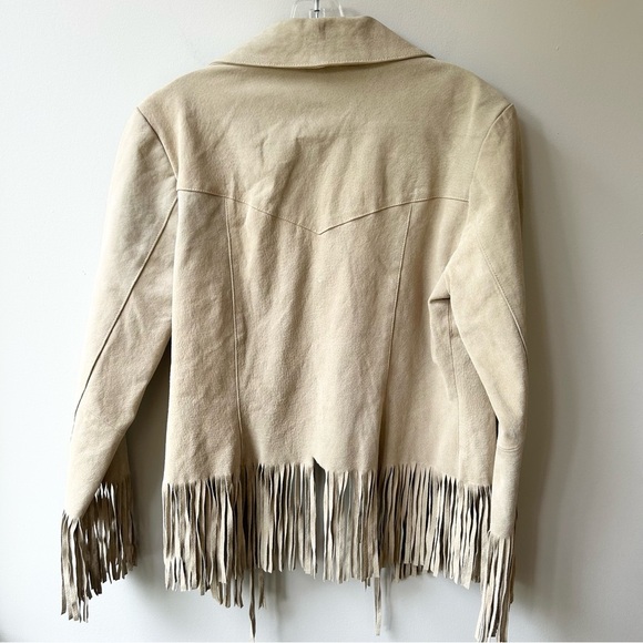 Vintage BB Dakota fringed cropped women’s genuine suede jacket - Picture 6 of 10